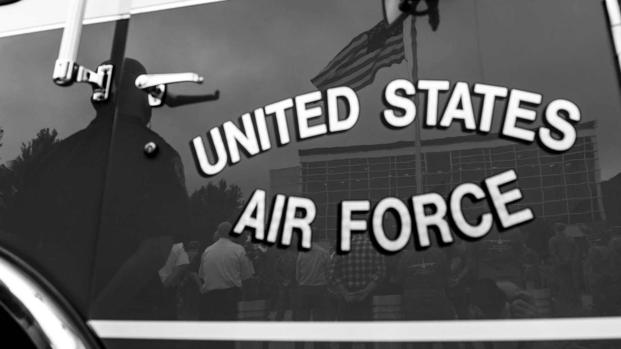 Reserve Citizen Airmen of the 910th Airlift Wing attend Youngstown Air Reserve Station’s 9/11 remembrance ceremony, Sept. 11, 2020. The installation has held a ceremony every year to honor those who lost their lives in the terrorist attacks on Sept. 11, 2001.