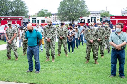 Norfolk Naval Shipyard employees, tenants, Sailors, and emergency personnel came together to honor the fallen during the Patriot Day Ceremony Sept. 11, 2020.