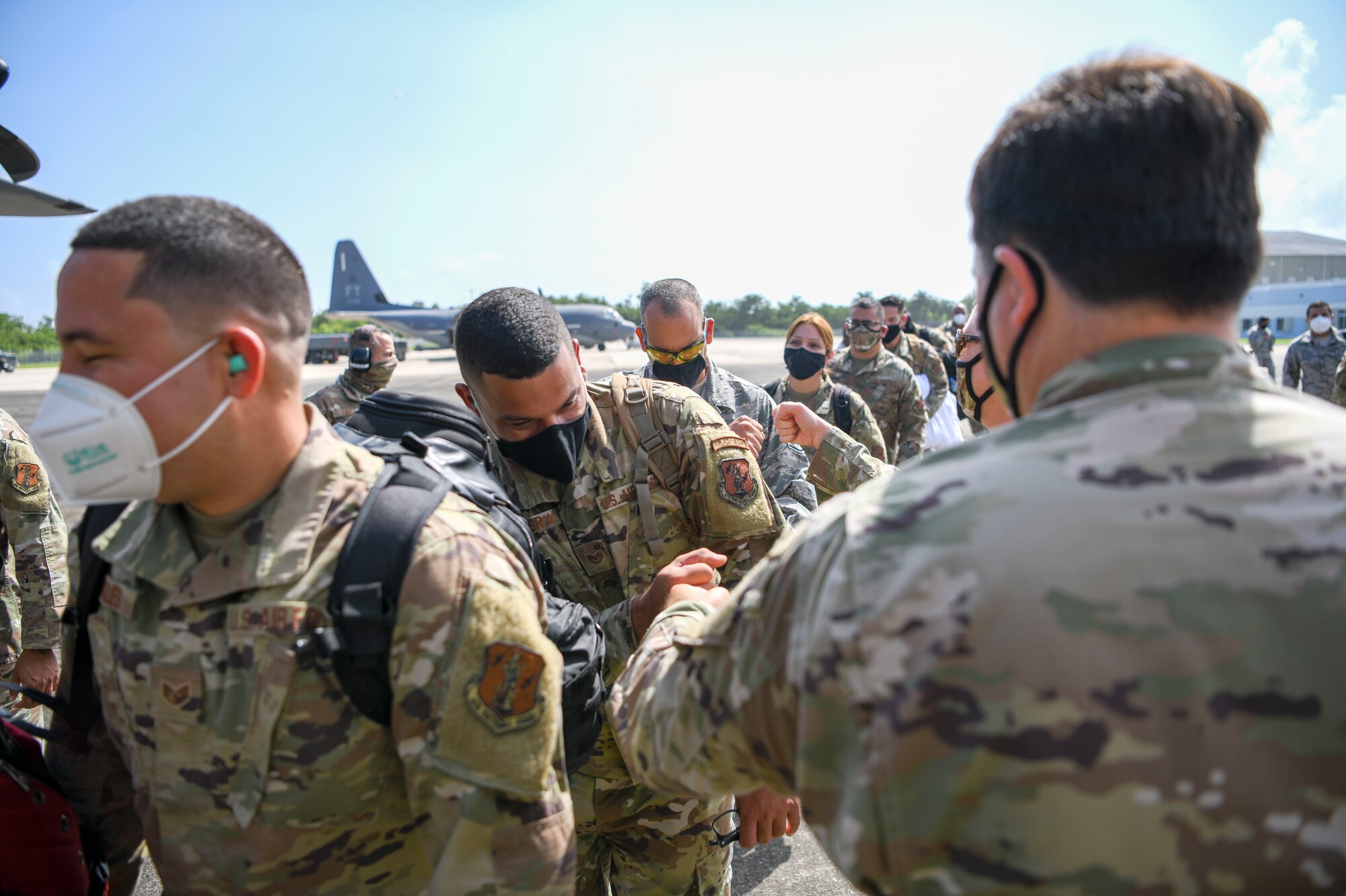 156th Contingency Response Airmen depart Muñiz Air National Guard Base for training