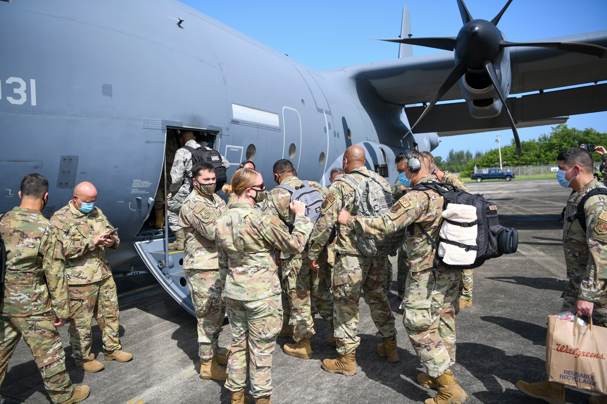 156th Contingency Response Airmen depart Muñiz Air National Guard Base for training