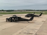 Two UH-60 Black Hawk helicopters from the Wisconsin Army National Guard’s 1st Battalion, 147th Aviation, departed for California to battle wildfires Sept. 11, 2020, from Army Aviation Support Facility 2 in Madison, Wis. Two aircraft and approximately 15 Soldiers deployed to California in response to an Emergency Management Assistance Compact request for assistance from California.