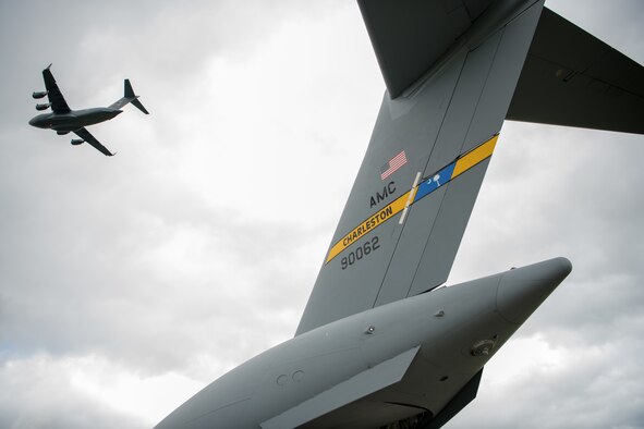 Reservists from the 315th Airlift Wing, Joint Base Charleston, S.C., participate in a readiness exercise September 10, 2020 here. The C-17 Globemaster III is the workhorse aircraft of the 315th Airlift Wing.