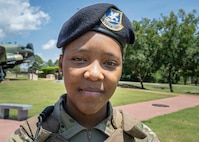 Close-up photo of security forces Airman