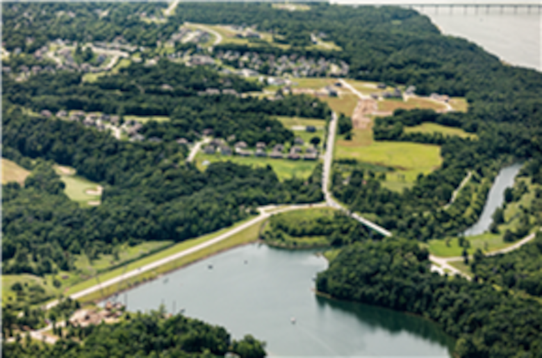 The Big Creek Diversion Dam and Channel, part of the Big Creek Remedial Works project near Saylorville Lake in Johnston, Iowa.