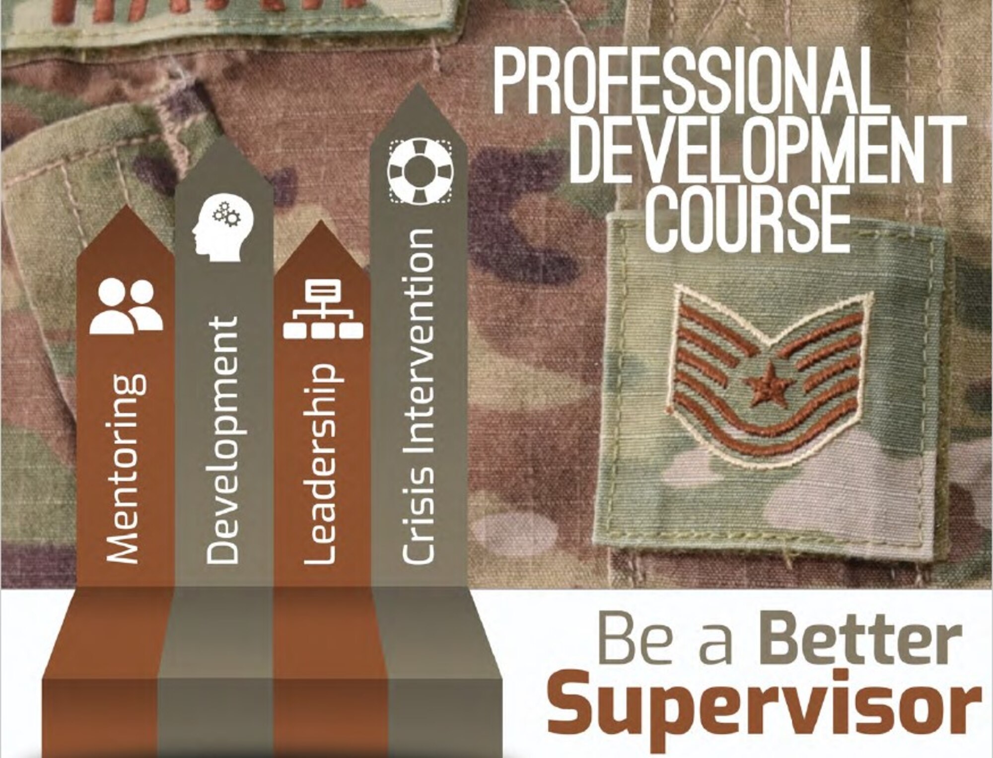 The ‘Be a Better Supervisor Course’, conducted by the MacDill first sergeants’ Gasparilla Diamonds Council, is hosted via online teleconferencing weekly.