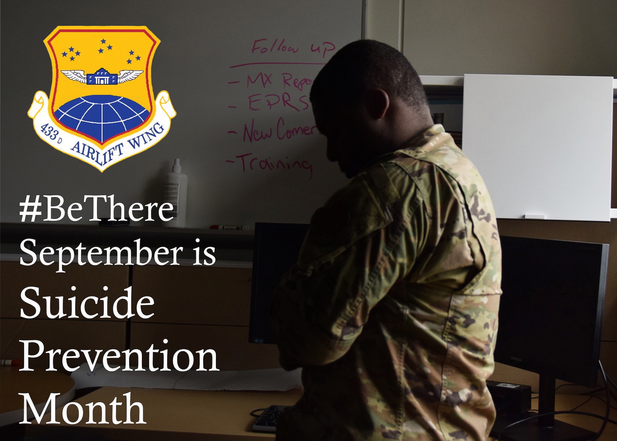 Suicide Prevention is nationally observed during the month of September. The Air Force makes suicide prevention part of its annual training requirement so that Airmen can help their fellow wingmen.