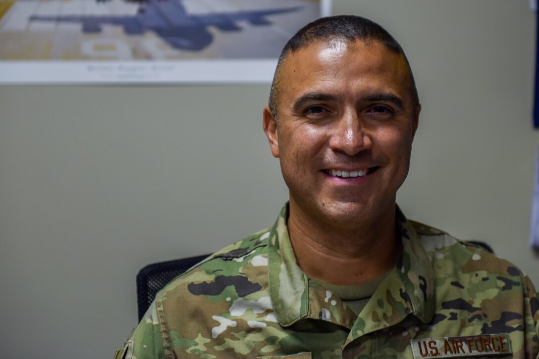 Master Sgt. Jose Gonzalez, 911th Force Support Squadron personnel assistant manager, poses for a photo at the Pittsburgh International Airport Air Reserve Station, Pennsylvania, Sept. 11, 2020.