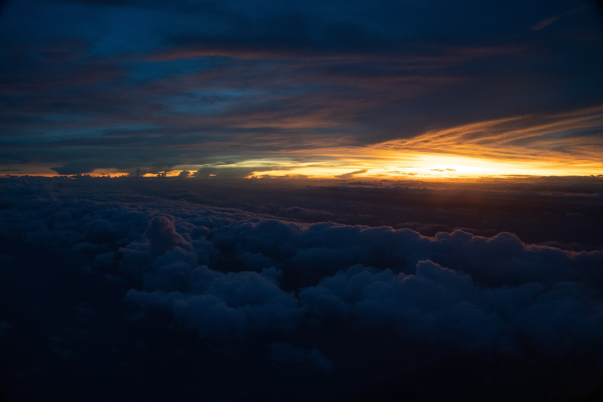 Members of the 53rd Weather Reconnaissance Squadron fly into Hurricane Sally to gather data on September 14, 2020, in the Gulf of Mexico. The Hurricane Hunters fly through tropical systems to gather weather data that they provide to the National Hurricane Center for their use in updating the storm forecast warnings. (U.S. Air Force photo by Staff Sgt. Shelton Sherrill)