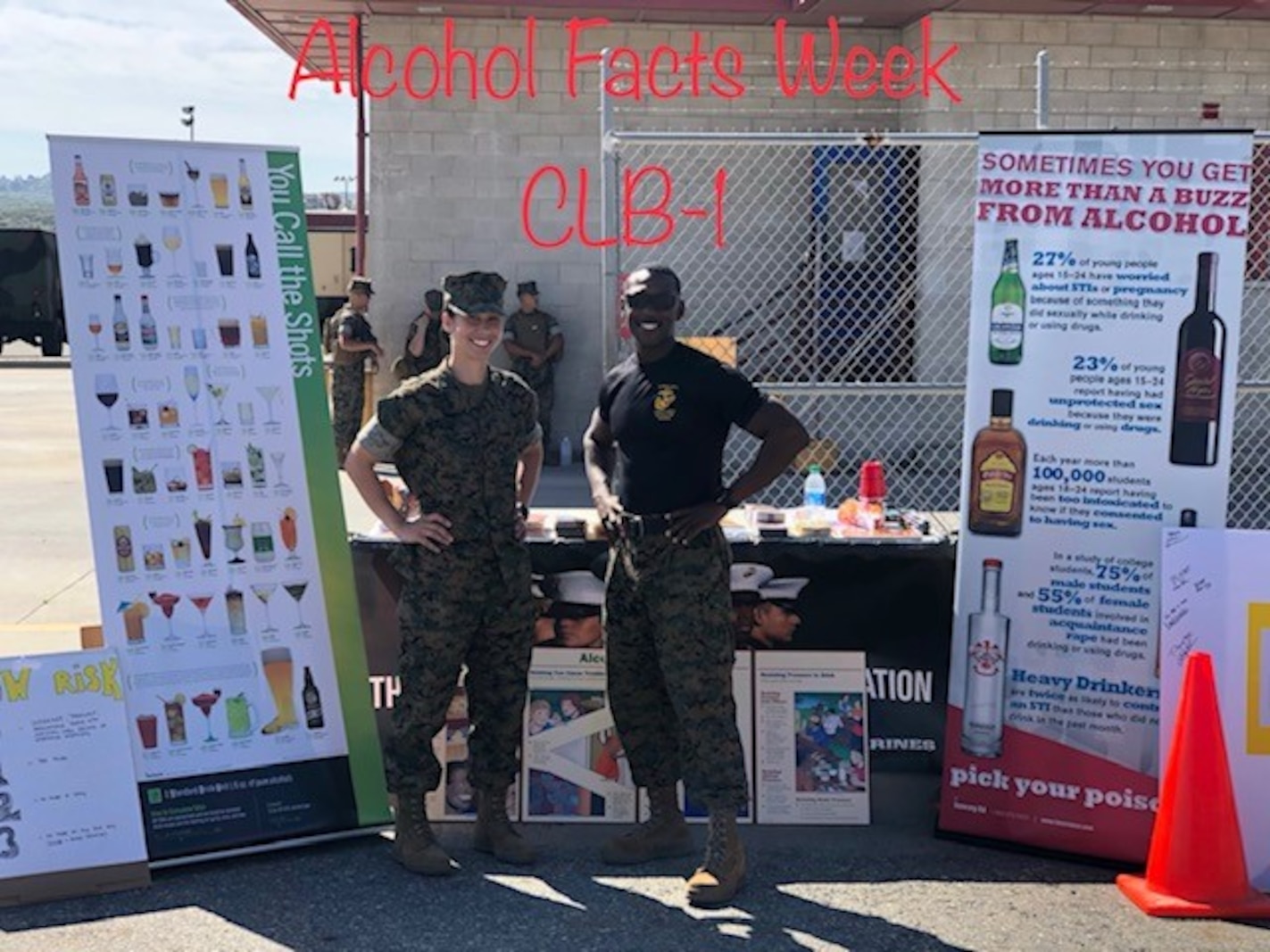 U.S. Marines with Combat Logistics Group 1, 1st Marine Logistics Group host Combat Logistics Battalion 1’s Alcohol Facts Week  from 1-5 Jun. 2020 in order to promote early intervention and resource awareness for preventing alcohol misuse.
