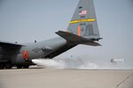 The 153rd Airlift Wing tested the Modular Airborne Fire Fighting System (MAFFS) at the Wyoming Air National Guard, Cheyenne, Wyo., Sept. 15, 2020. The unit was activated to assist fighting wildfires on the West Coast of the U.S.