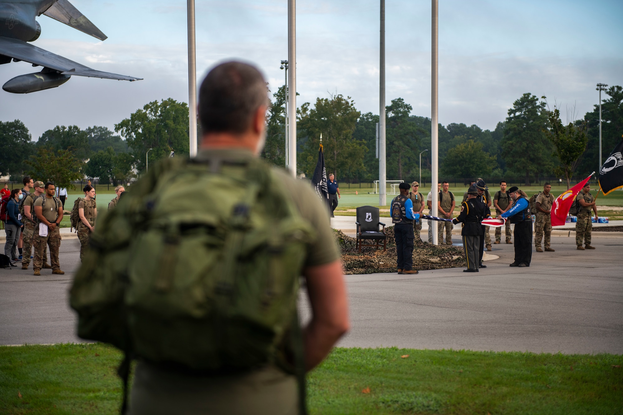 Team Seymour and the local community kick of POW/MIA Remembrance Week with ruck march