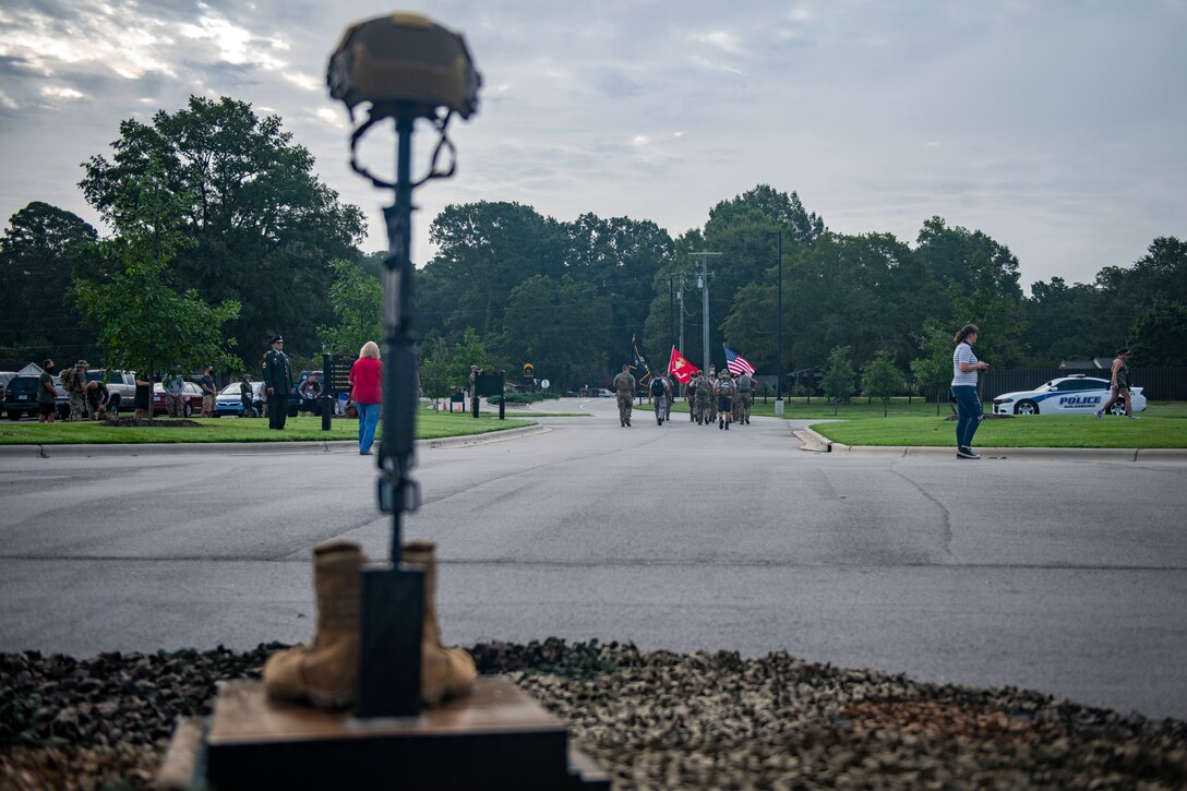 Team Seymour and the local community kick of POW/MIA Remembrance Week with ruck march