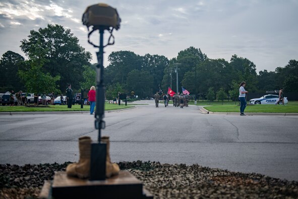 Team Seymour and the local community kick of POW/MIA Remembrance Week with ruck march