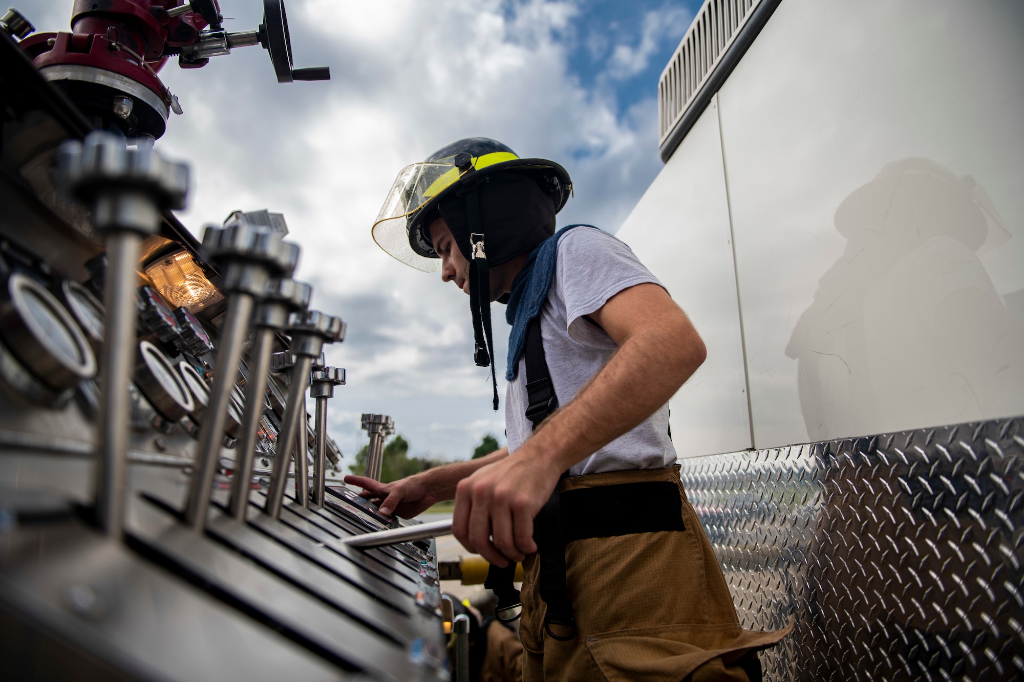 SJAFB Fire Dept. conducts live-fire training to improve readiness and efficiency.
