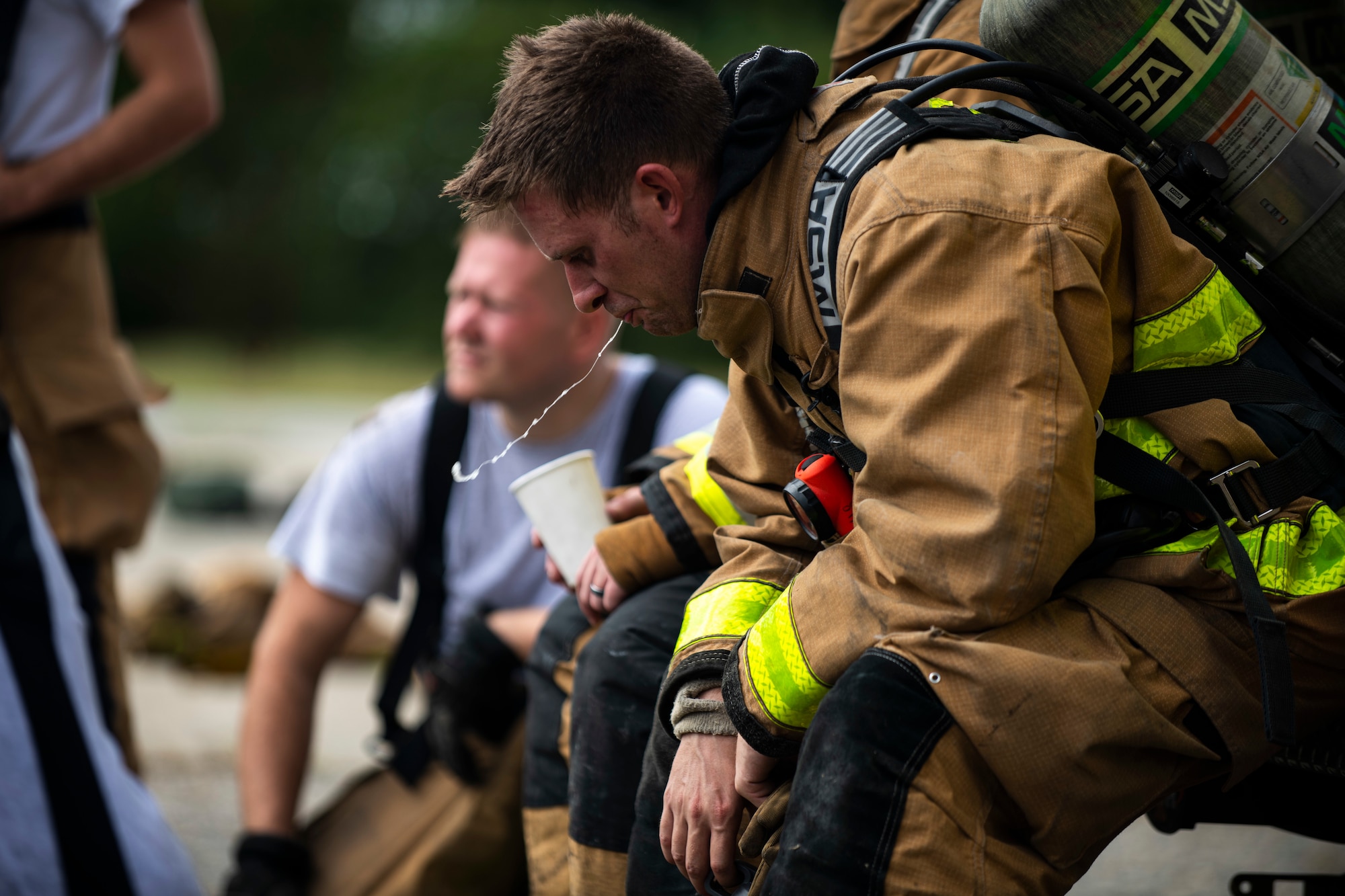 SJAFB Fire Dept. conducts live-fire training to improve readiness and efficiency.