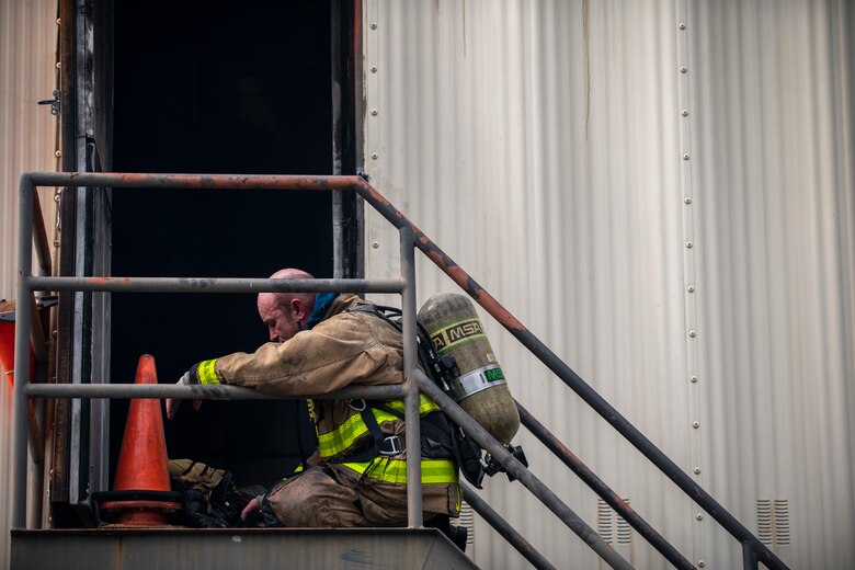 SJAFB Fire Dept. conducts live-fire training to improve readiness and efficiency.