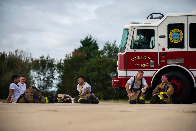 SJAFB Fire Dept. conducts live-fire training to improve readiness and efficiency.