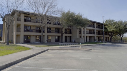 A Feb. 2, 2020 photo of empty lodging facilities at Joint Base San Antonio-Lackland, Texas.