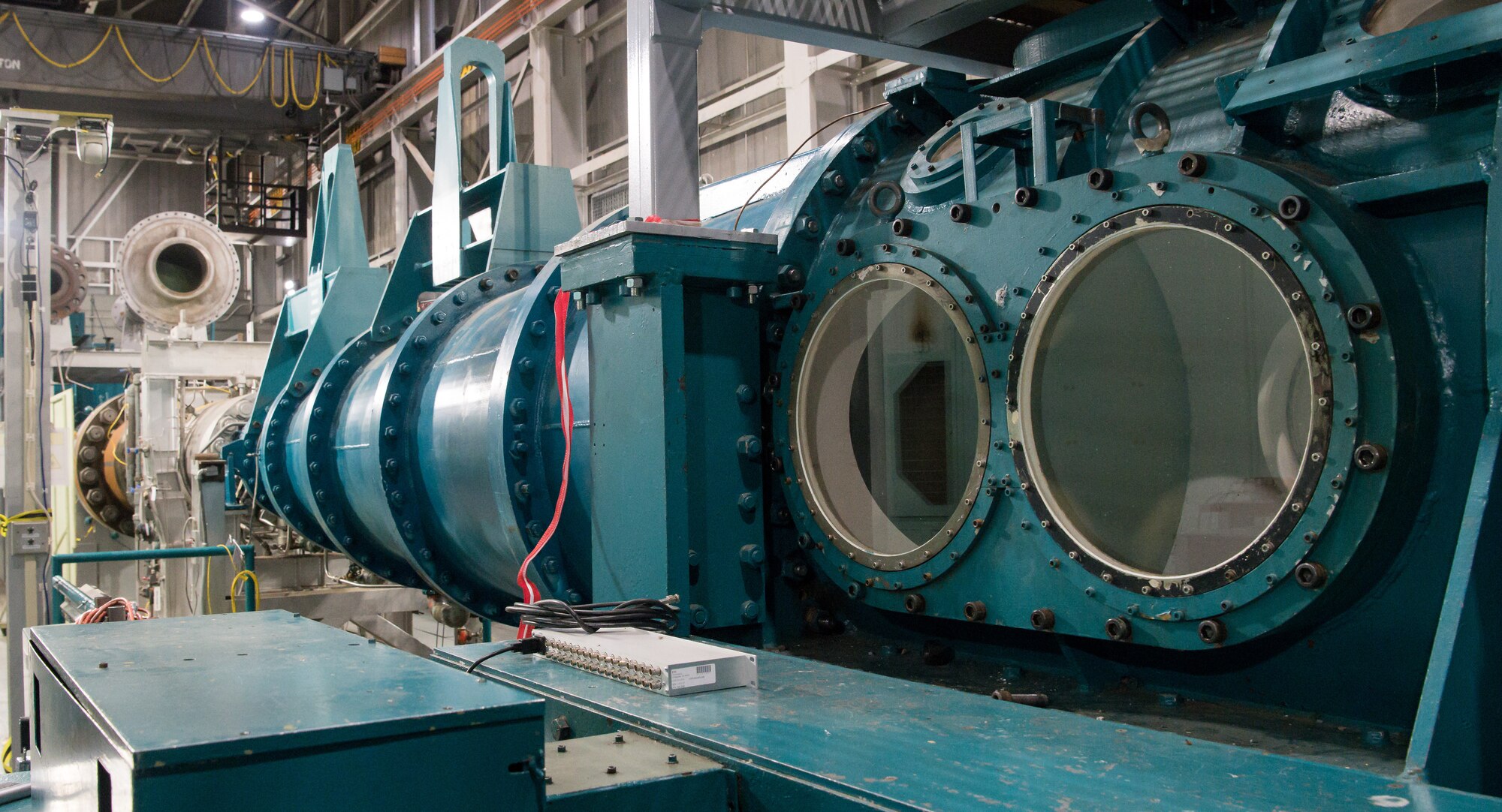 Tunnel C in the von Kármán Gas Dynamics Facility at Arnold Air Force Base, Tenn., shown here March 12, 2020, is used for aerodynamic testing at speeds of Mach 4 and Mach 10. (U.S. Air Force photo by Jill Pickett)