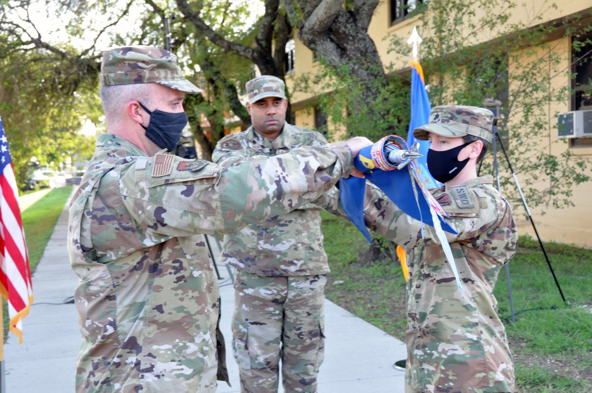 unfurling the guidon