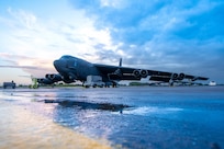 A B-52H Stratofortress assigned to the 23rd Bomb Squadron at Minot Air Force Base, N.D., is parked on the flight line at RAF Fairford, England, Aug. 28, 2020. The U.S. remains committed to our allies and partners and will decisively respond to threats in spite of the current COVID-19 crisis.