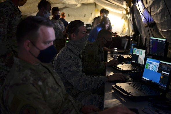 Members of the 606th Air Control Squadron operate the squadron’s Theater Operationally Resilient Command and Control(TORCC) unit during exercise Astral Knight 20 at Malbork Air Base, Poland, Sept. 21, 2020. Astral Knight 20 is the first time the 606th ACS and U.S. Air Forces in Europe and Air Forces Africa have deployed the TORCC operationally. (U.S. Air Force photo by Tech. Sgt. Tory Cusimano)
