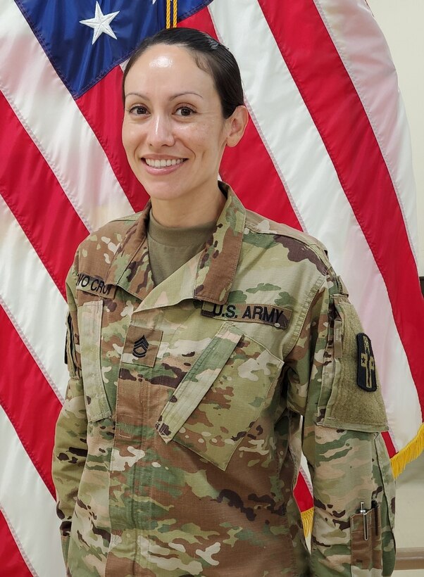 As part of Hispanic Heritage month, Sgt. First Class, Maria Two Crow, deployed with the 228th Combat Support Hospital to Kuwait, discusses her Hispanic culture, values and what she brings to the Army.