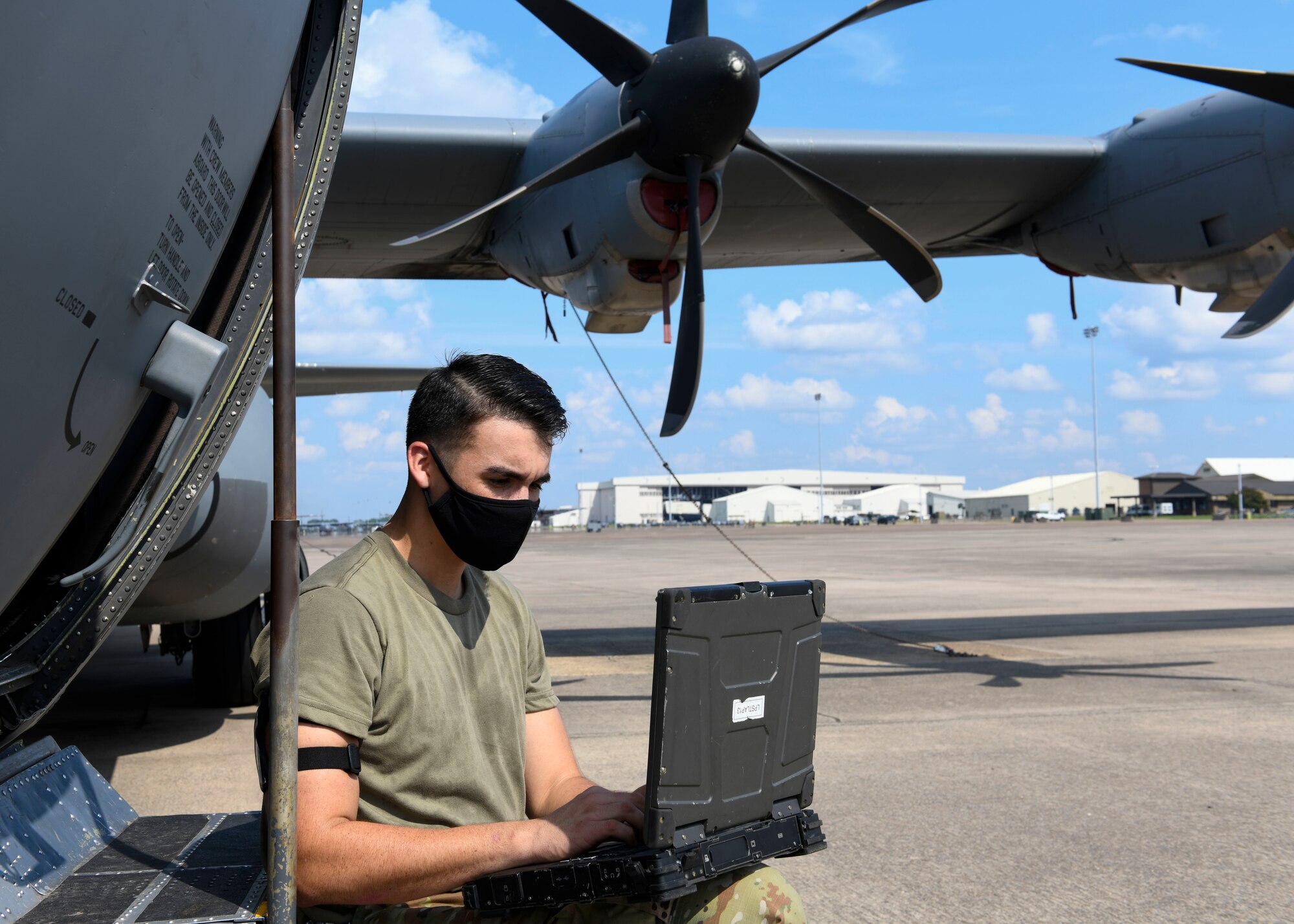 U.S. Air Force Reserve Airman 1st Class Micco Moore, 913th Aircraft Maintenance Squadron crew chief, reviews a technical order on the flightline at Little Rock Air Force Base, Ark., Sept. 10, 2020. Moore’s willingness to go above and beyond to help his fellow Airmen throughout Tech School is what helped him excel in his role as Class Leader. (U.S. Air Force Reserve Airman 1st Class Julia Ford)