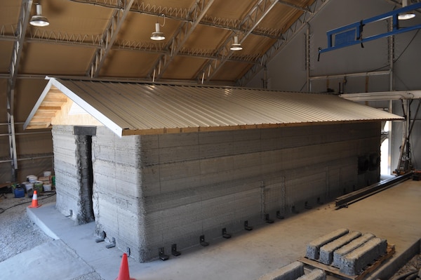 The U.S. Army Engineer Research and Development Center, Construction Engineer Research Laboratory’s (CERL’s) first prototype of a 3D printed concrete building, the first of its kind in North and South America was constructed at the CERL campus, Champaign, Ill., in the summer of 2017.