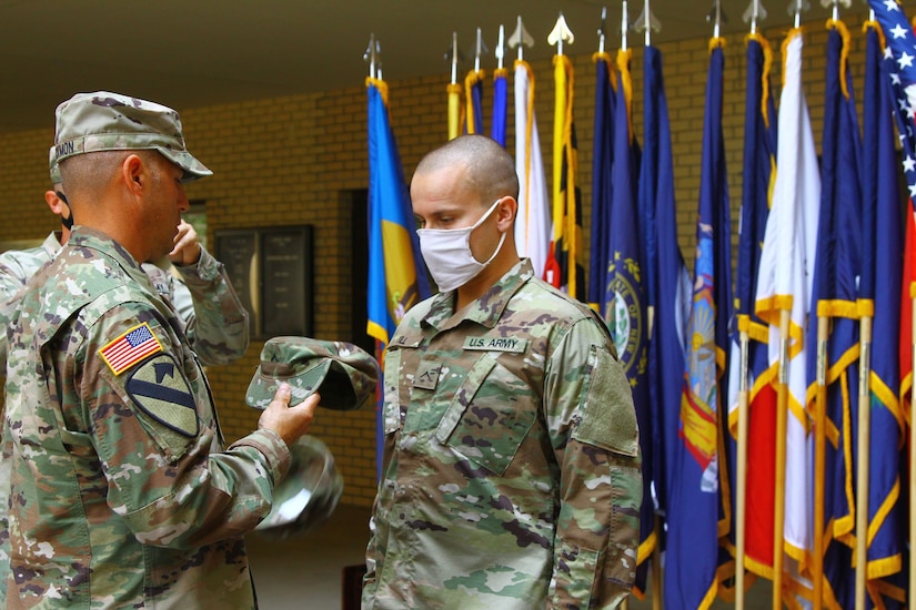 Two Fort Sill basic combat trainees receive 'battlefield promotions'