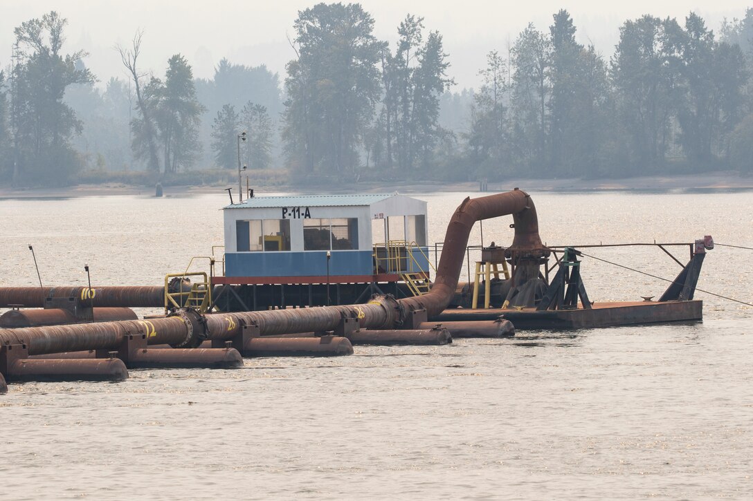 The U.S. Army Corps of Engineers completed dredged material placement at Pancake Point on Puget Island in Washington, Sept. 12, 2020. The project provided beach nourishment to an approximately 3000-foot stretch of shoreline on the Washington side of the Columbia River.