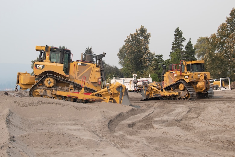 The U.S. Army Corps of Engineers completed dredged material placement at Pancake Point on Puget Island in Washington, Sept. 12, 2020. The project provided beach nourishment to an approximately 3000-foot stretch of shoreline on the Washington side of the Columbia River.