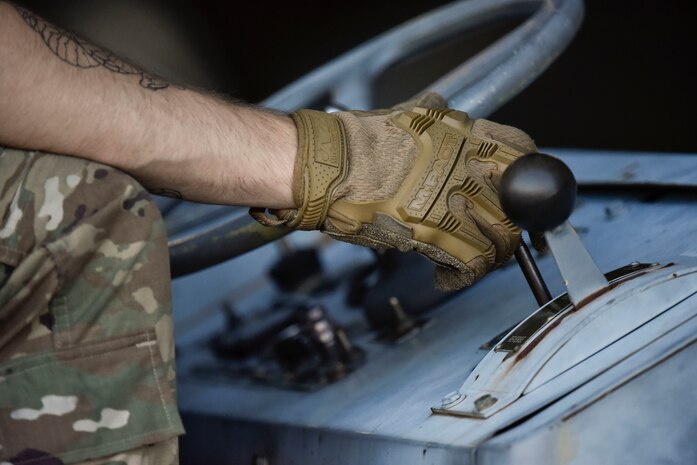 A photo of a maintenance Airman working.