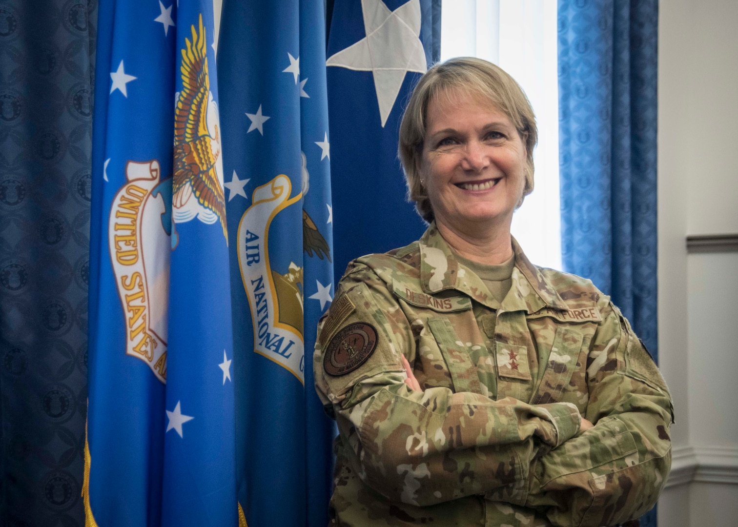 U.S. Air Force Maj. Gen. Dawne L. Deskins, the deputy director of the Air National Guard, at the Pentagon in Arlington, Va., Sept. 11, 2020. Deskins is the first non-pilot and first female to serve as DDANG.