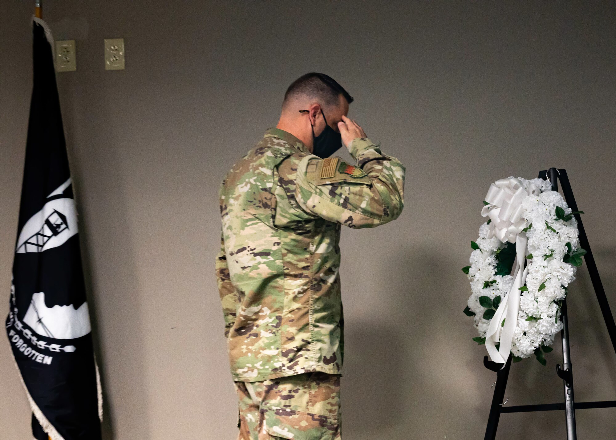 Airman saluting