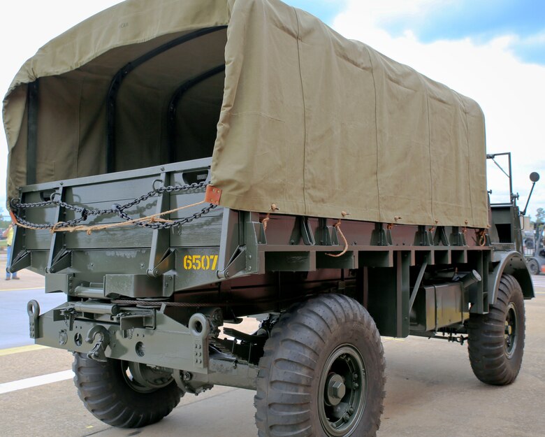 The most recent historic vehicle restoration project undertaken by Production Plant Albany was a World War II era truck that was brought back to its former glory largely with the help of visual aids and 3-D printing. (U.S. Marine Corps photo by Jennifer Parks)