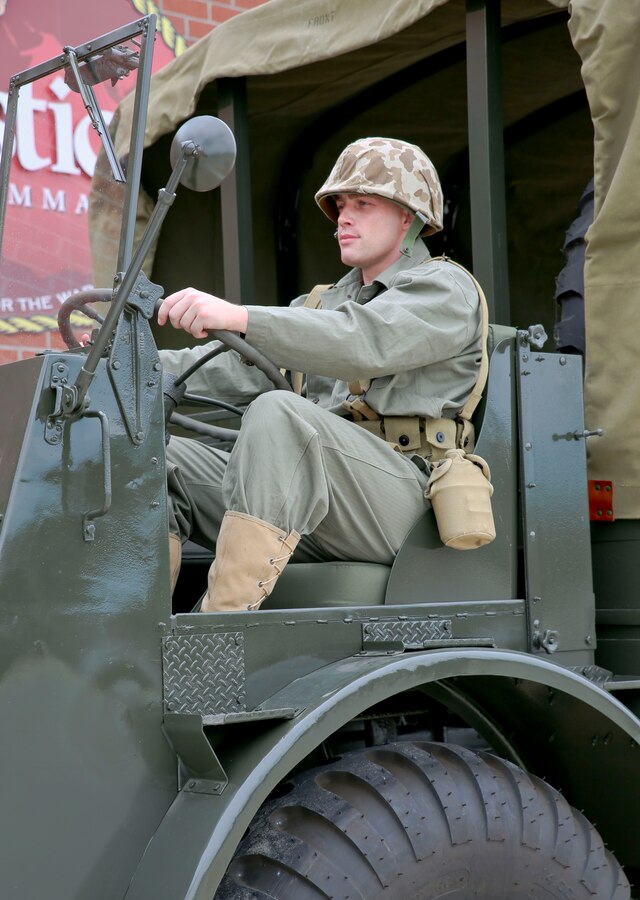 The most recent historic vehicle restoration project undertaken by Production Plant Albany was a World War II era truck that was brought back to its former glory largely with the help of visual aids and 3-D printing. (U.S. Marine Corps photo by Jennifer Parks)