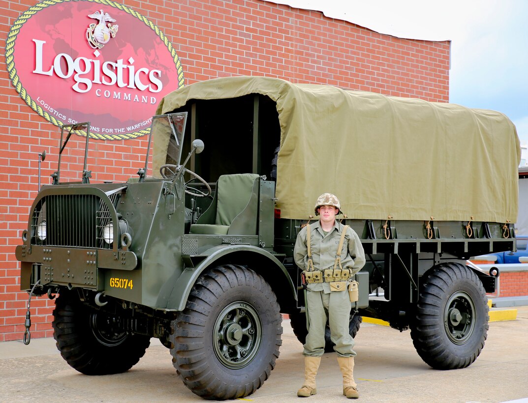 The most recent historic vehicle restoration project undertaken by Production Plant Albany was a World War II era truck that was brought back to its former glory largely with the help of visual aids and 3-D printing. (U.S. Marine Corps photo by Jennifer Parks)