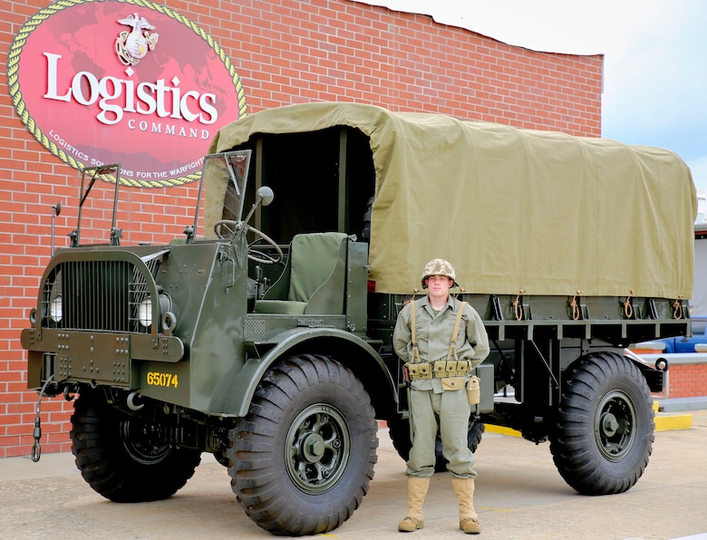The most recent historic vehicle restoration project undertaken by Production Plant Albany was a World War II era truck that was brought back to its former glory largely with the help of visual aids and 3-D printing. (U.S. Marine Corps photo by Jennifer Parks)