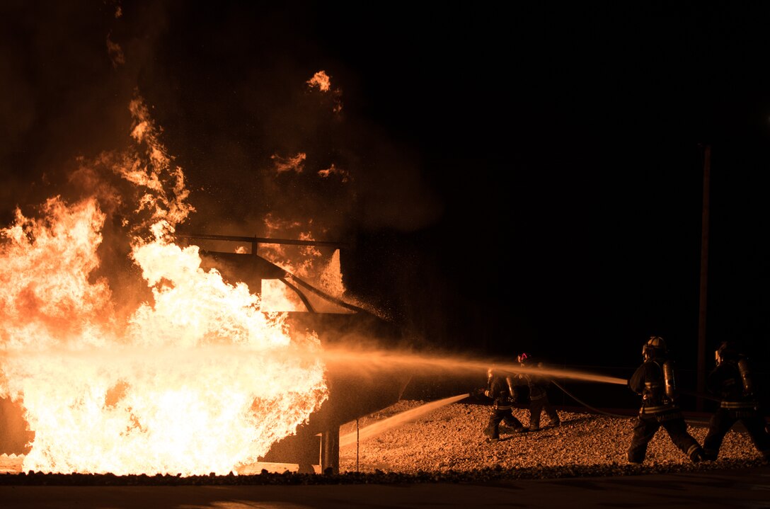 22 ARW, fire, firefighter, live fire, McConnell Air Force Base, McConnell AFB