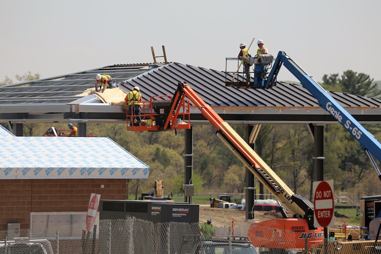 Workers build a facility at Fort McCoy, Wisconsin. Huntsville Center has been responsible for fielding, operating, maintaining and training users for the DD Form 1391 Processor System since 1980. The system covers a broad spectrum of unique needs and requirements associated with policies and procedures governing DD1391 forms, which are used for submitting requirements and justifications of funding requ