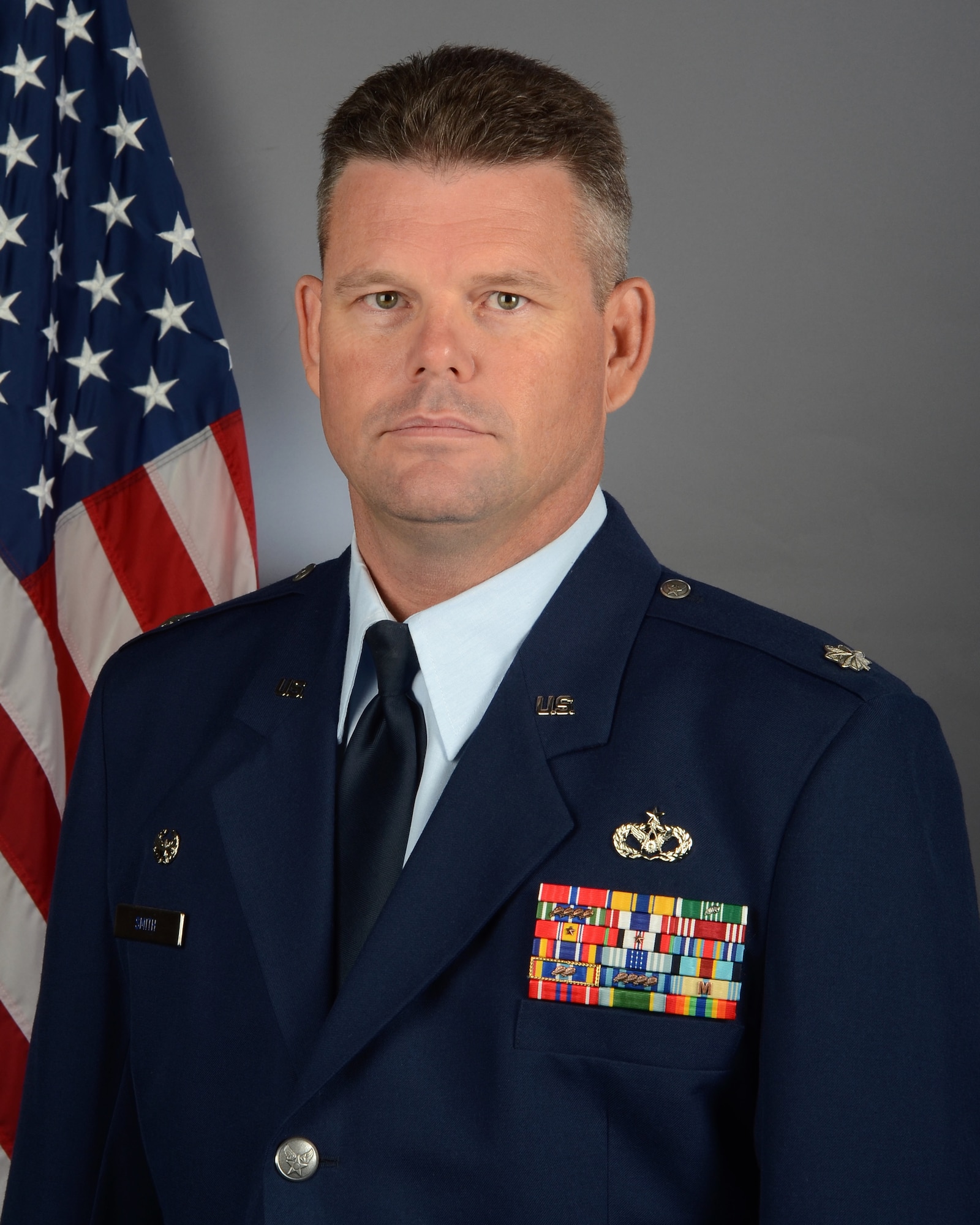 Portrait of U.S. Air Force Lt. Col. Richard Smith, commander of the South Carolina Air National Guard's 169th Civil Engineer Squadron at McEntire Joint National Guard Base, S.C., November 1, 2019. (U.S. Air National Guard photo by Senior Master Sgt. Edward Snyder, 169th Fighter Wing Public Affairs)