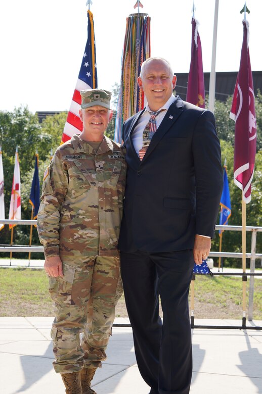 Brig. Gen. Lisa L. Doumont retires after 32 years of service.