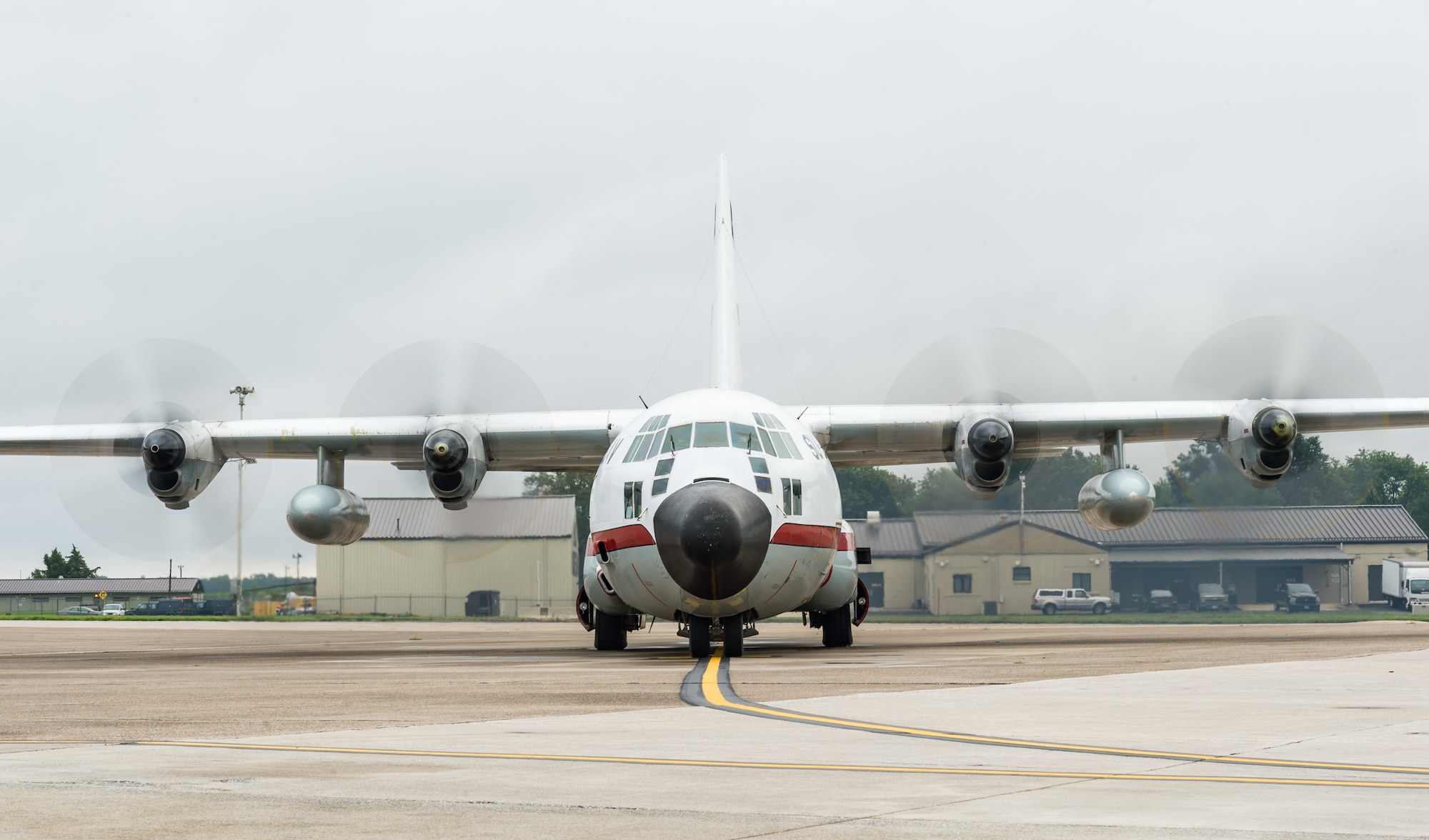 As part of a foreign military sales project, an Egyptian air force C-130H Hercules was loaded with cargo by Airmen from the 436th Aerial Port Squadron, Sept. 11, 2020, at Dover Air Force Base, Delaware, The strategic and historic partnership between Egypt and the United States plays a leading role in counterterrorism and regional security throughout the U.S. Central Command area of responsibility. Due to its strategic location, Dover AFB regularly supports foreign military sales operations. (U.S. Air Force photo by Roland Balik)