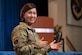 Chief Master Sgt. of the Air Force JoAnne S. Bass speaks with Air University students and staff Sept. 24, 2020, on Maxwell Air Force Base, Alabama. During her visit, Bass discussed the current climate of the force and her priorities; people, readiness and culture. (U.S. Air Force photo by William Birchfield)