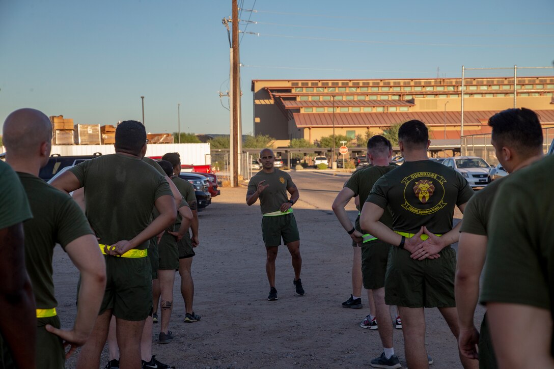 U.S. Marines assigned to Headquarters & Headquarters Squadron (H&HS) participate in a squadron competition on Marine Corps Air Station (MCAS) Yuma, Ariz., Aug. 7, 2020.