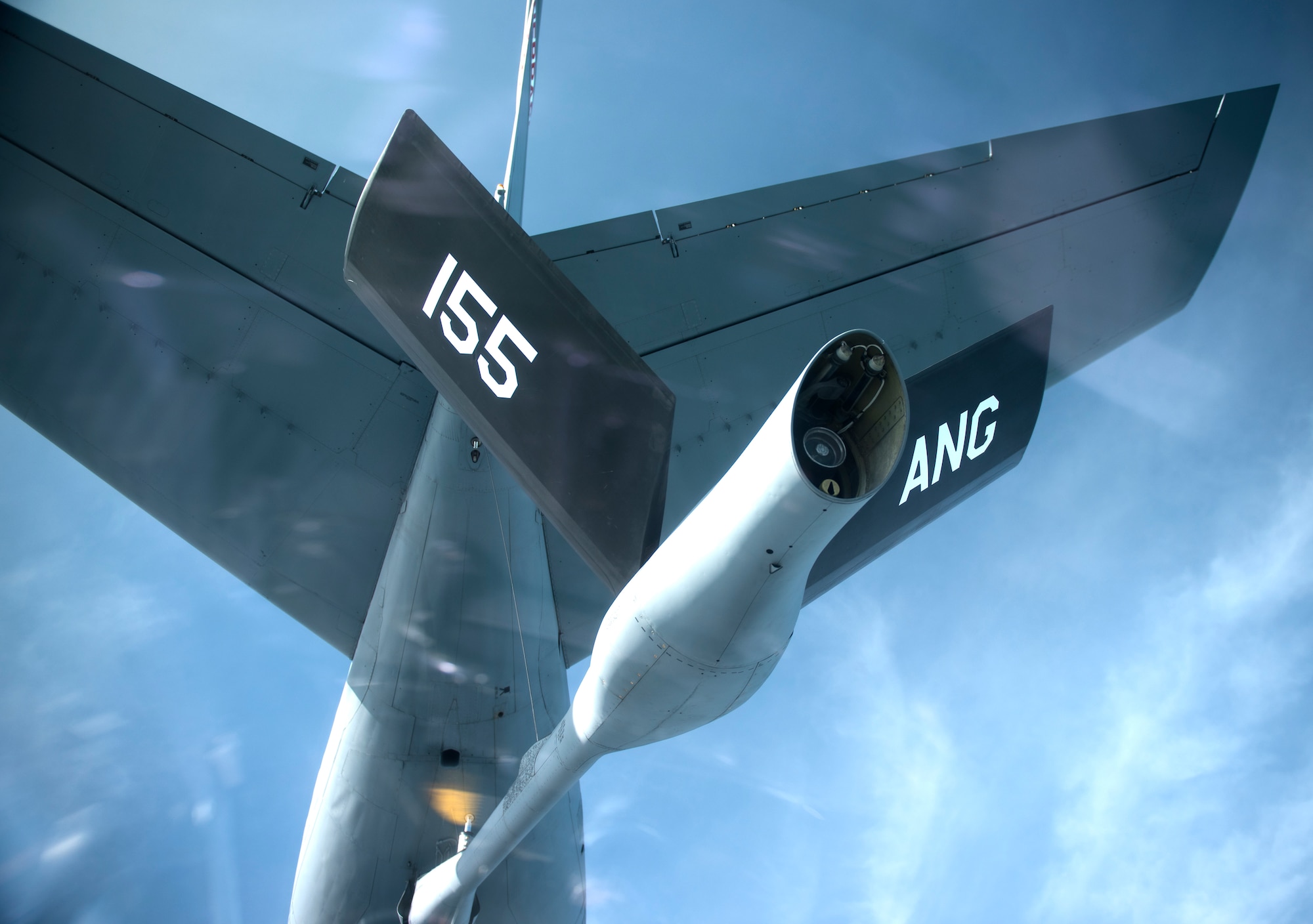 One U.S. Air Force KC-135 assigned to the 155th Air Refueling Wing prepares to refuel aircraft participating in "NATO Days 2020" near Ostrava, Czechia, Sept. 19, 2020. Participation in events like "NATO Days" helps promote the continued importance of NATO and interoperability between NATO Allies and partners. (U.S. Air Force photo by Senior Airman Chanceler Nardone)