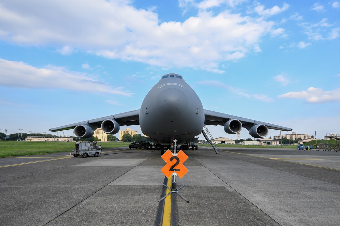 C-5M Supergalaxy sits on the flight-line