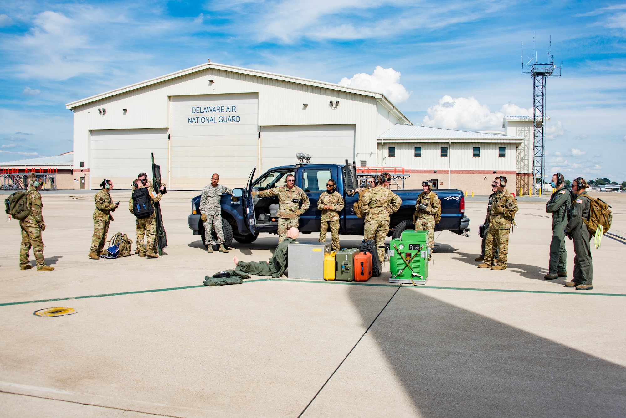 142nd Aeromedical Evacuation Squadron and Delaware National Guard aviation perform joint exercise