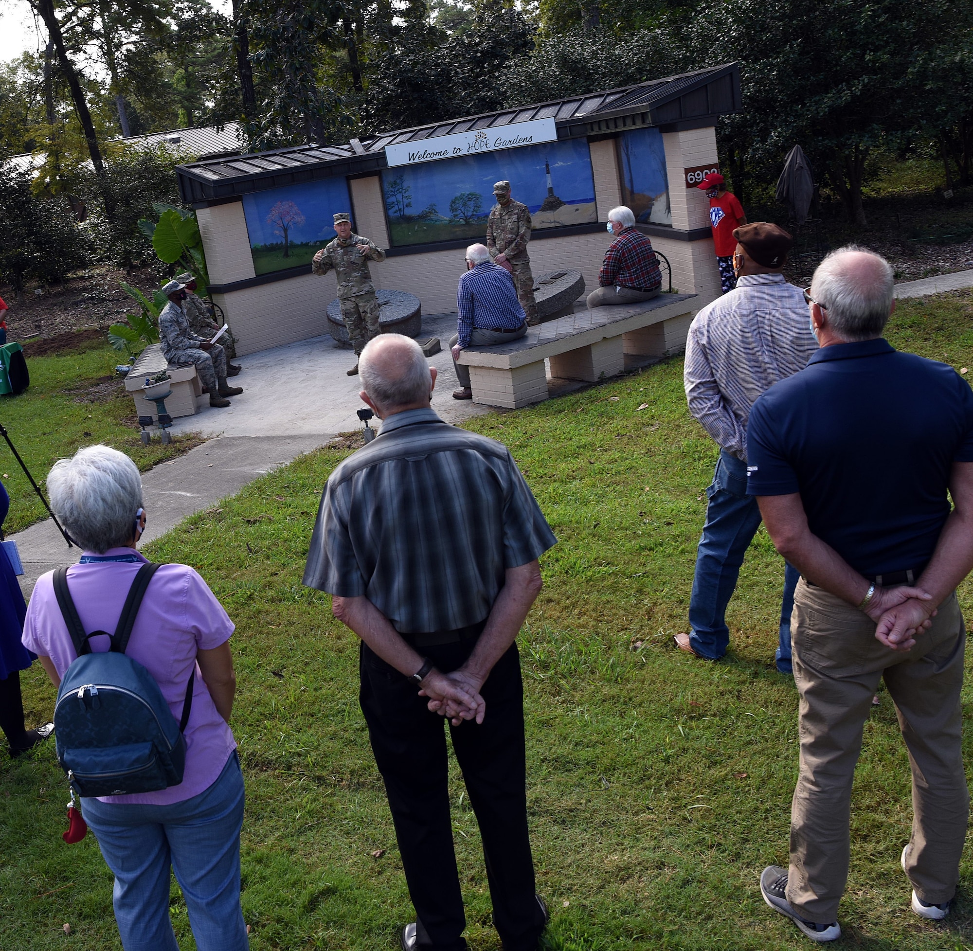 Photo of group in garden